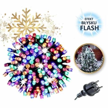 Światełka Lampki Led 500 Multikolor, Flash Biały 7780