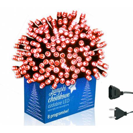 Światełka Lampki Wewnętrzne/zewnętrzne 500 Led Czerwone 504Cze