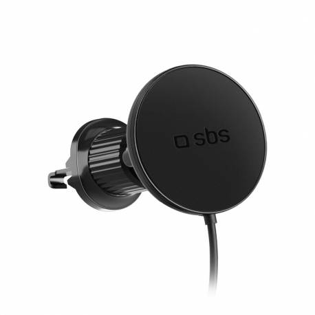 Uchwyt Na Smartfona Z Ładowarką Infukcyjną Sbs Tesuppmag15Wvent Kompatybilny Z Magsafe - Czarny