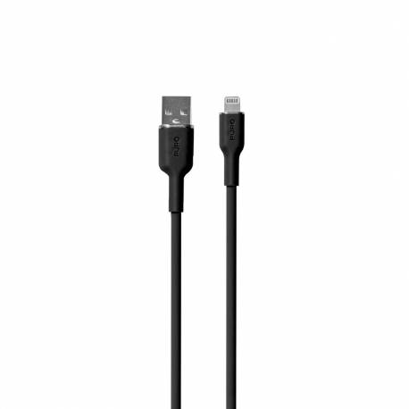 Kabel Puro Soft Usb-A - Lightning 1,5M Silikonowy - Czarny