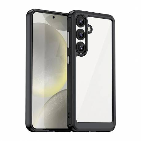 Etui Silikonowe Outer Space Case Z Żelową Ramką Do Samsung Galaxy S25 - Czarne