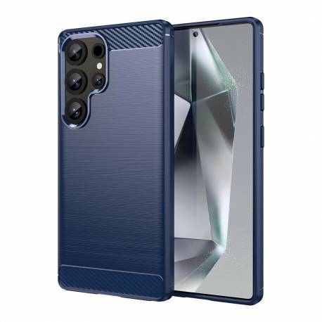 Etui Silikonowe Carbon Case Do Samsung Galaxy S25 Ultra - Niebieskie