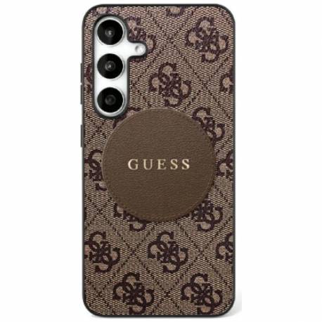 Etui Guess 4G Round Patch Classic Logo Magsafe Do Samsung Galaxy S25 Ultra Brązowy