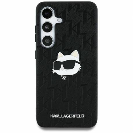 Etui Karl Lagerfeld Leather Monogram Pin Logo Choupette Head Samsung Galaxy S25 Ultra Czarny