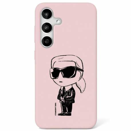 Etui Karl Lagerfeld Silicone Graffiti Ikonik Printed Logo Magsafe Samsung Galaxy S25 Różowy