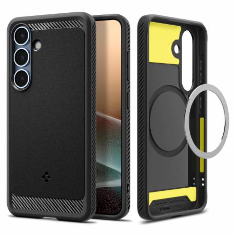 Etui Spigen Rugged Armor Mag Magsafe Na Samsung Galaxy S25 - Czarny-Mat