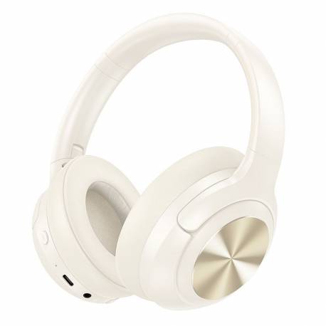 Hoco Słuchawki Bezprzewodowe Bluetooth Nagłowne Anc W54 Białe