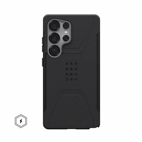 Uag Urban Armor Gear Futerał Civilian Pro Z Wbudowanym Modułem Magnetycznym Do Samsung S25 Ultra 5G Black