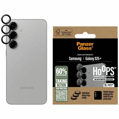 Szkło Hartowane Na Obiektyw Panzerglass Hoops Lens Protector Do Samsung Galaxy S25+ Czarny