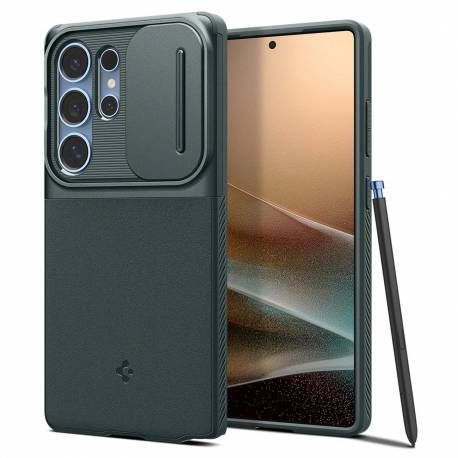Etui Spigen Optik Armor Na Samsung Galaxy S25 Ultra - Zielone