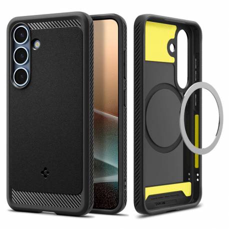 Spigen Futerał Rugged Armor Mag Kompatybilny Z Magsafe Do Samsung S25 Plus Matte Black