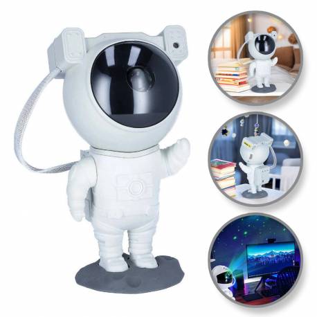 Projektor Gwiazd Nieba Led Astronauta Lampka Nocna Na Pilot, 21,5 Cm Lamp42
