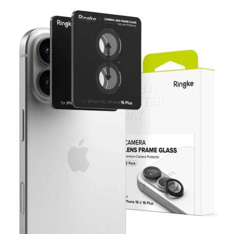 Ochronne Nakładki Ringke Camera Frame Protector 2-Pack Na Iphone 16 / 16 Plus - Czarny