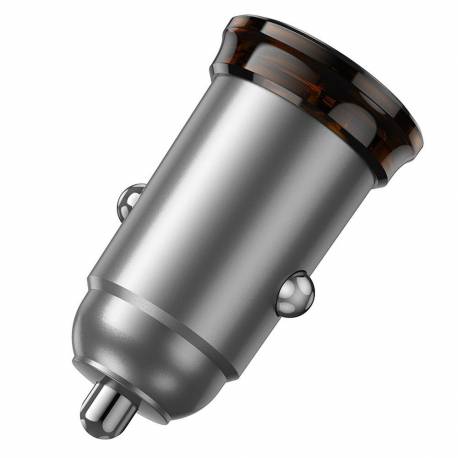 Hoco Ładowarka Samochodowa 2 X Typ C + Kabel Typ C Do Lightnning Pd Qc 45W Nz16B Szara