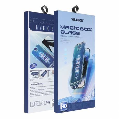 Szkło Hartowane 6D Pro Veason Easy-Install Glass + Aplikator - Do Iphone 16 Pro Max Czarny
