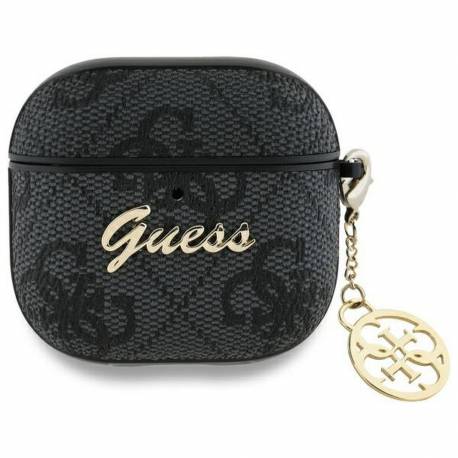 Guess Futerał Do Apple Airpods 4 Gua4G4Gsmk (Pu 4G W / Charm) Czarny