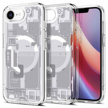 Spigen Futerał Ultra Hybrid Mag Kompatybilny Z Magsafe Do Iphone 16E 2025 Zero One White