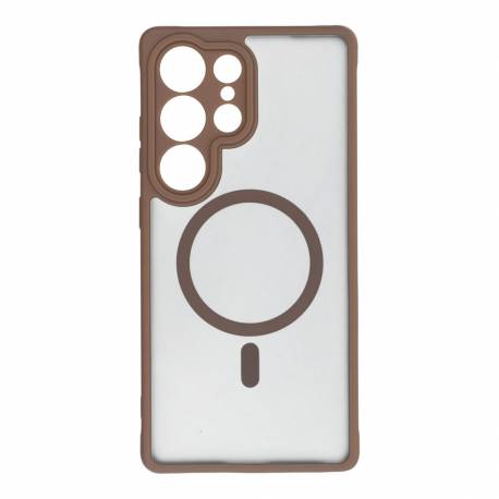Futerał Full Matte Mag Cover Kompatybilny Z Magsafe Do Samsung S25 Plus Brązowy