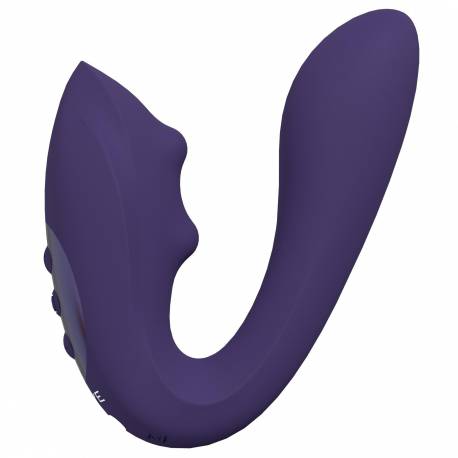 Vive - Yuki - Rechargeable Dual Motor - G-Spot Vibrator With Massaging Beads - Purple