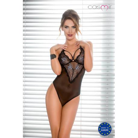 Bielizna-Giorgia Body Black Xxl/xxxl - Casmir