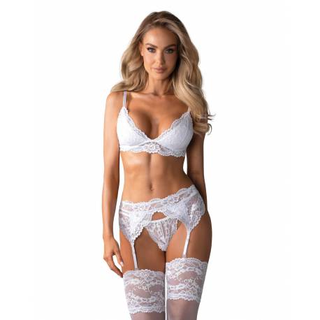 Bielizna-810-Seg-2 Komplet 3-Częściowy Biały L/xl