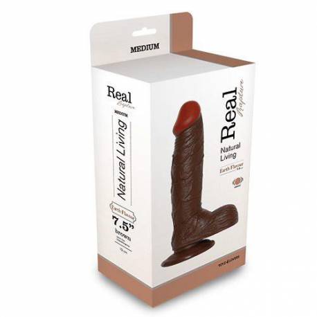 Wibrator-Realistic Vibrator Real Rapture Brown 7.5