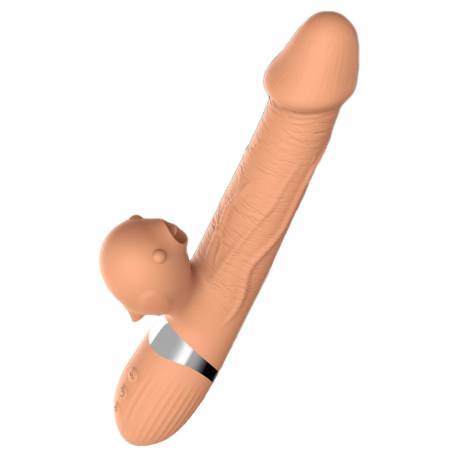 Wibrator-Basia Thtusting Vibrator 2 In 1 Tongue Vibrators Usb