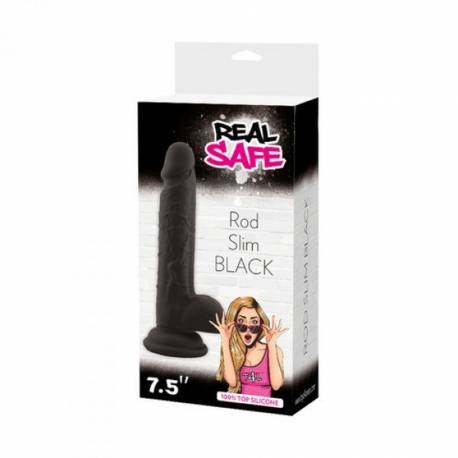 Dildo-Fallo Realistico Real Safe Rod Slim Black