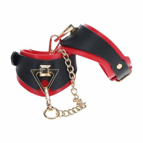 Milan Collection - Handcuffs - Black/red