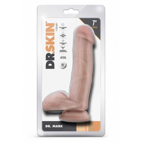 Dr. Skin Dr. Mark 7 Inch Dildo With Balls Beige