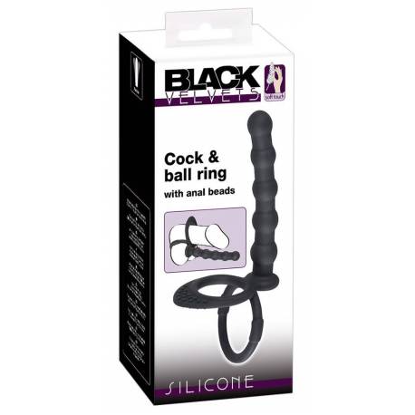 Black Velvets Cock & Ball Ring