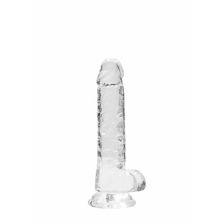 7 / 18 Cm Realistic Dildo With Balls - Transparent