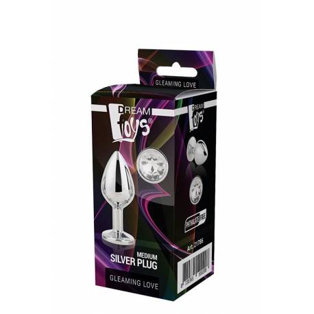 Gleaming Love Silver Plug Medium