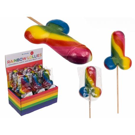 Lizak Tęczowy Penis/rainbow Lollies 85G