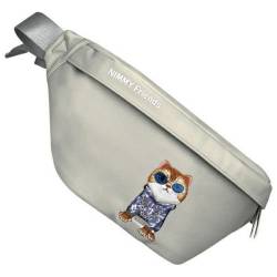 Nimmy Nerka Na Ramię Glasses Cool Cat Szara