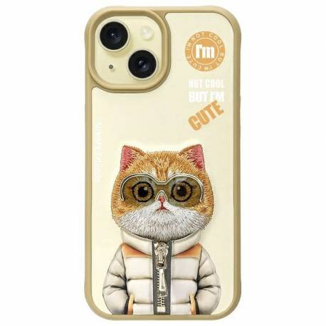 Nimmy Futerał Cool&cute 2.0 Cat Do Iphone 15 Khaki
