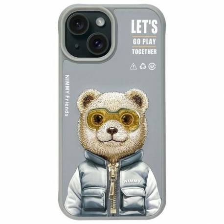 Nimmy Futerał Cool&cute 2.0 Bear Do Iphone 15 Szary
