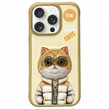 Nimmy Futerał Cool&cute 2.0 Cat Do Iphone 16 Pro Khaki