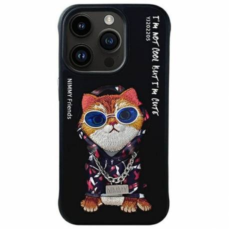 Nimmy Futerał Glasses Cool Cat Do Iphone 15 Pro Czarny