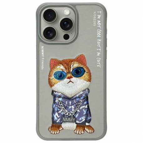 Nimmy Futerał Glasses Cool Cat Do Iphone 15 Pro Max Szary