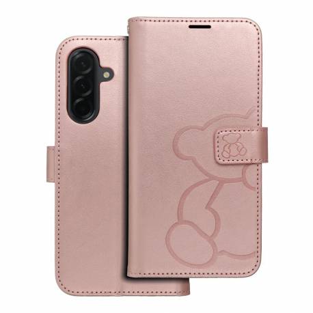 Kabura Mezzo Book Do Samsung A36 5G Teddy Bear Złoty Róż