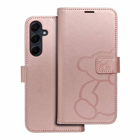 Kabura Mezzo Book Do Samsung A55 5G Teddy Bear Złoty Róż
