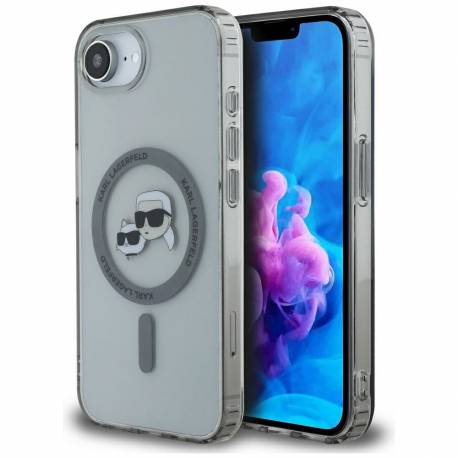 Karl Lagerfeld Futerał Do Iphone 16E (Se 4 2025) Kompatybilny Z Magsafe Klhmpse4Hlskck (Iml Metal Kc Heads) Czarny