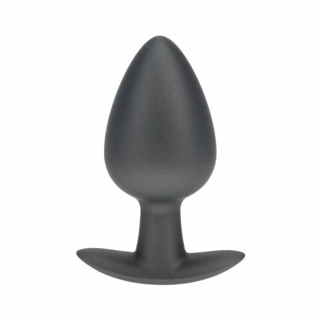 Smooth Silicone Anal Plug - Large - 3.5" / 8,9 Cm - Gunmetal