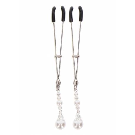 Tweezers With Pearls Silver