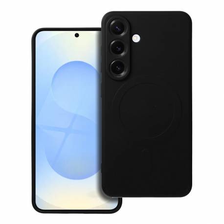 Futerał Silicone Mag Cover Kompatybilny Z Magsafe Do Samsung S25 Edge Czarny