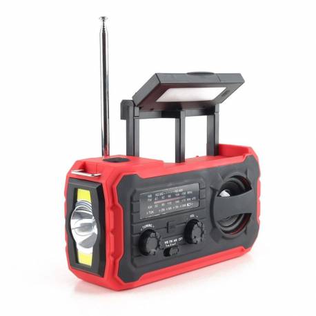 Pristar Radio Fm Z Latarką 4000 Mah Yx328 Czerwone