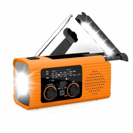 Pristar Radio Fm Z Latarką 4000 Mah Yx318 Pomarańczowe