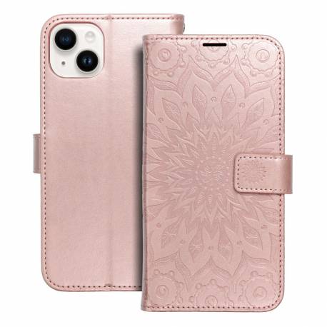 Kabura Mezzo Book Do Iphone 14 Plus Mandala Złoty Róż