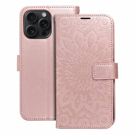 Kabura Mezzo Book Do Iphone 15 Pro Max Mandala Złoty Róż